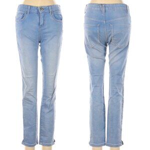 Free People High Rise Light Blue Skinny Jeans Size 24 Denim Zipper Fly Boho Jean
